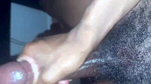 pov gripping my huge cock and milking it hard