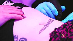 Tattoo trio italian brunette european group session