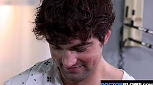Doctor fucks his patients tight ass so he can finally get hard and cum again