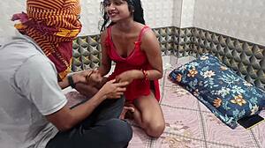 desi girl in red lingerie hardcore home doggy and missionary fuck