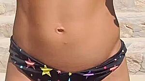 it was so hot at the beach that i had to take off my bikini