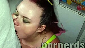 bbw birthday bukkake blowbang with plump tits
