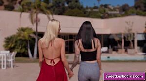 Teen hot lesbian horny girls aiden ashley goth charlotte kissing with tongue very tender outside