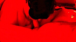 Bbw brunette worships cock in close up blowjob session with blindfold
