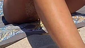 it was so hot at the beach that i had to take off my bikini