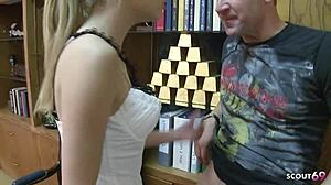 tiny blonde girl 18 picks up first whitezilla monster cock for casting fuck