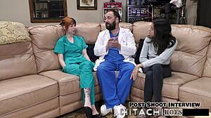 Nurse ditria rose cums hard on the clock secretly