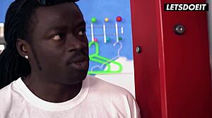 eveline dellai gets rough anal from big black cock in dorm spooning