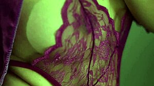 big ass indian girl masturbates in purple satin lingerie