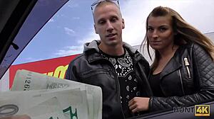 Young couple needs cash so blonde services stranger