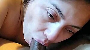 i love the taste of my stepdad's pissy cock before his shower as i clean it with my mouth