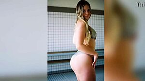young 18 stepsister bounces her ass in changing room