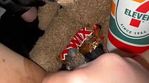 milky latte coffee&twix chocolate in my 18-years-old virgin pink tight pussy