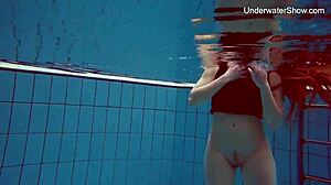 diana and simonna swim nude in the pool
