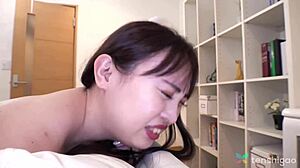 Japanese girl mei harusaki sucks cock