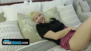 innocent blonde step sis velvet rain bends over for step brothers fat dick