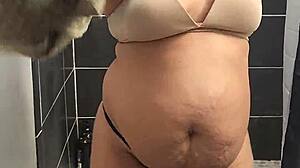 wifey does a striptease for her special follower