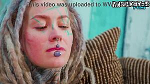 alternative dreadhead in high heels fucks bwc anal gapes facial