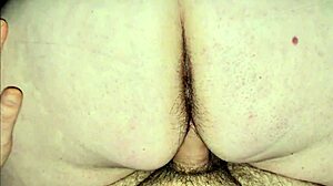 thick white bbw milf spreads big butt for creampie