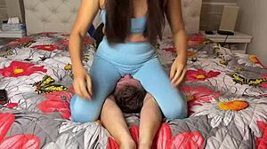 Dominant Wife FACESITTING Husband In Leggings