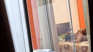 my colombian neighbor fucking with her boyfriend voyeur