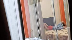 my colombian neighbor fucking with her boyfriend voyeur