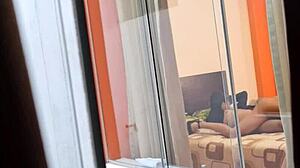 my colombian neighbor fucking with her boyfriend voyeur
