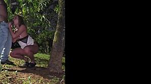 getting fucked in pussy outdoors in public place at night