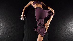 i edge my pussy slowly in yoga pose