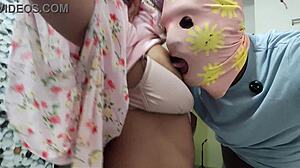 Muslim hijab girl fucks boss in office for promotion