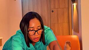 Pov sensual latina massage ends with handjob and blowjob