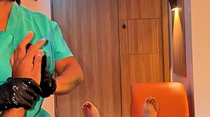 Pov sensual latina massage ends with handjob and blowjob