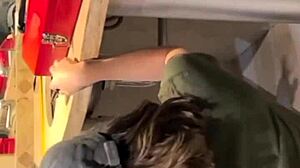 Plumber has very broken pipe in cosplay fetish costume