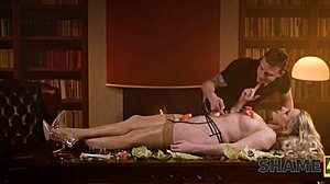 Shame4k slutty sushi wife cheats at desk