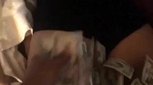 College girlfriend throws ass back for money