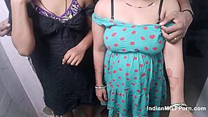 Desi village couple first time threesome with wife and sister in law - indian sex