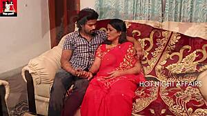 Indian aunty in desi threesome