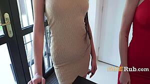Rich girls bend over for the concierges girth