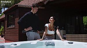 real estate agent fucks busty arab client visiting house