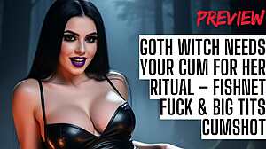 Goth witch needs your cum for her ritual
