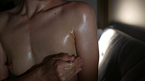 Milking Tits With Oil