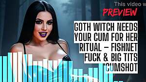Goth witch needs your cum for her ritual