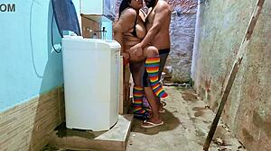 Amateur Stepmom And Stepdaughter Spend Time In Backyard