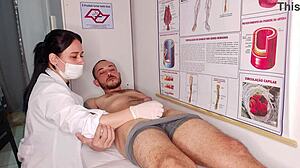 erection in front of nurse