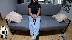 young lorena moon shares her story during the porn casting interview
