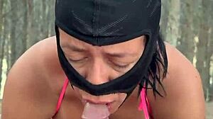 Latina Bitch Enjoys Sex In The Woods With Lilosgirl