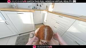 redhead mia murkovski sucks hard cock before sex in vr