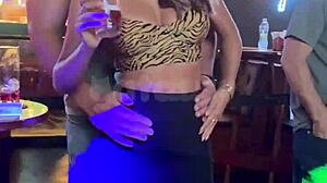Found this naughty wife at club with cuckold watching