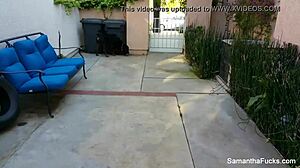 sexy samantha saint masturbates her big tits and pussy solo