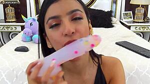 Perfect Model Blows On Webcam!